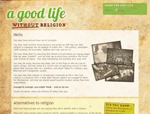 Tablet Screenshot of agoodlifewithoutreligion.com